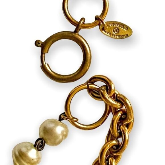 Vintage Chanel 1980s Double-Strand Faux Pearl Necklace 36”–CC Logo Clasp, box - Picture 10 of 15
